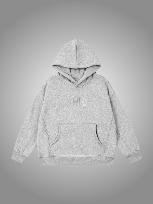 GREY KIDS FLEECE HOODIE