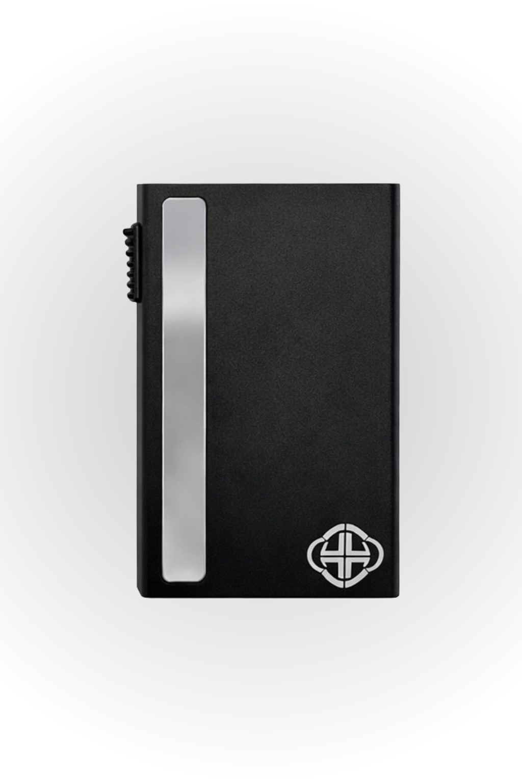 BLACK ALUMINUM LOGO WALLET