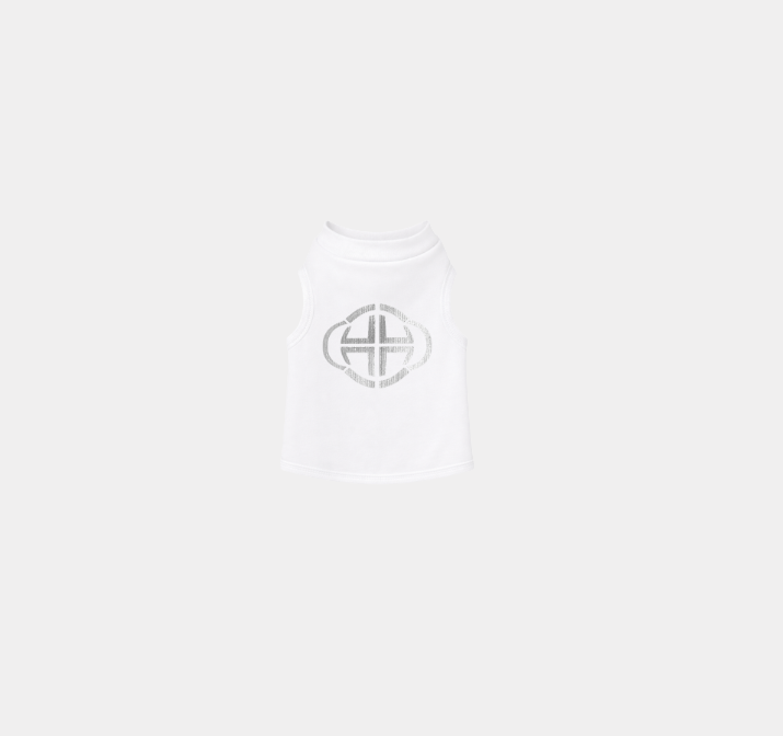 WHITE PET FLEECE VEST