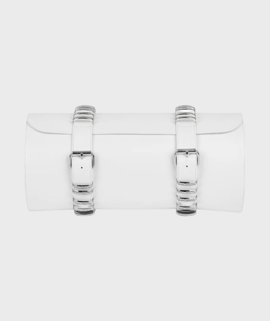 WHITE DUFFLE BAG