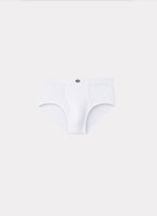 WHITE UNISEX RIB BRIEFS