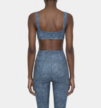 LIGHT BLUE DENIM SPORTS BRA