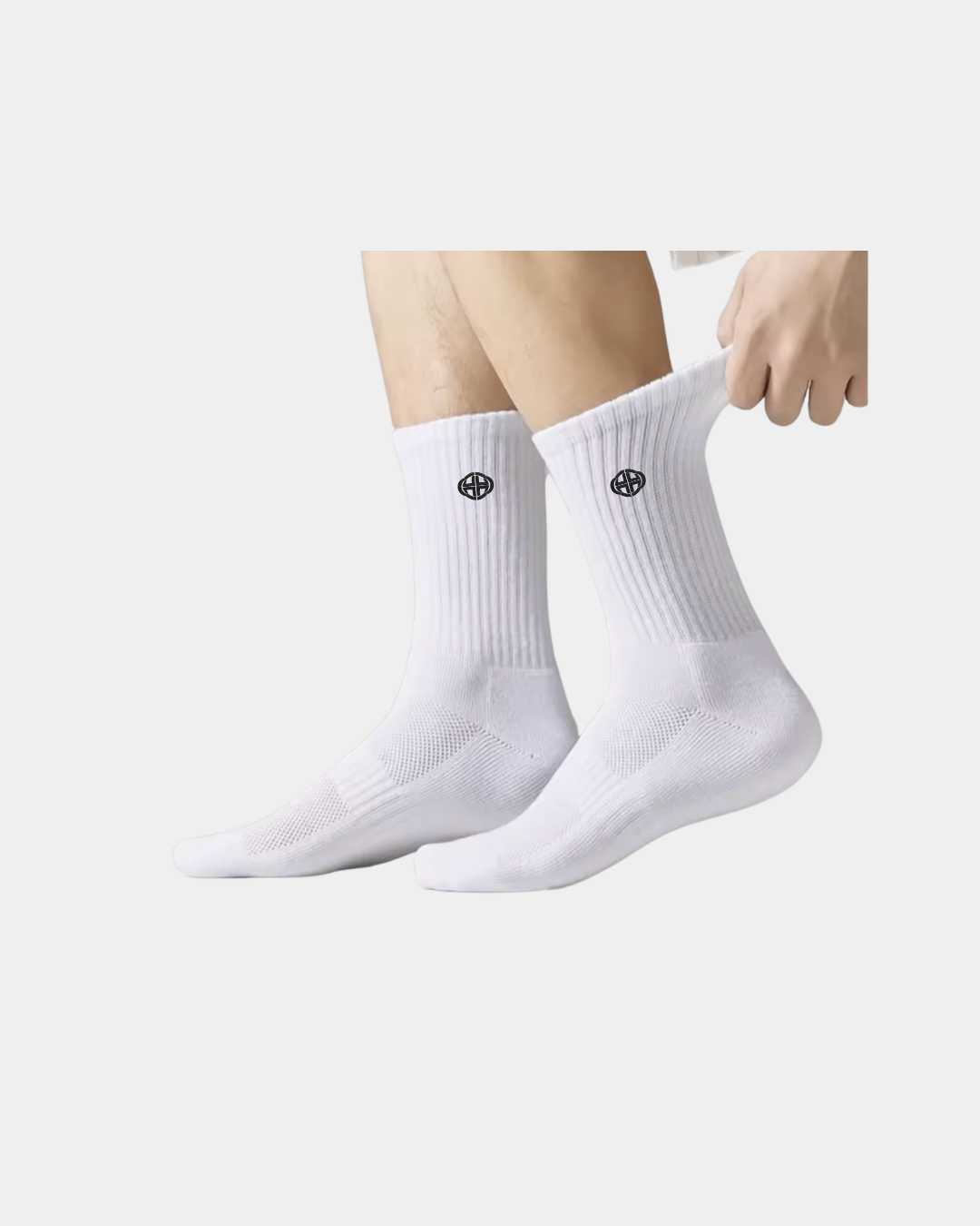 2-PACK WHITE HIGH SOCKS
