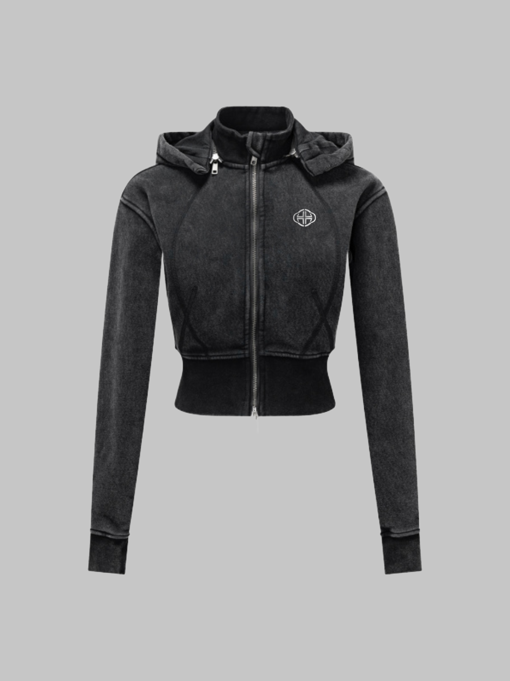 BLACK ELITE CROPPED JACKET