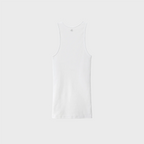 WHITE RIBBED LOGO TANK BUNDLE