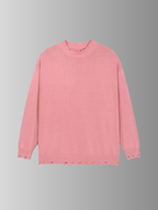 PINK FRAYED SWEATER