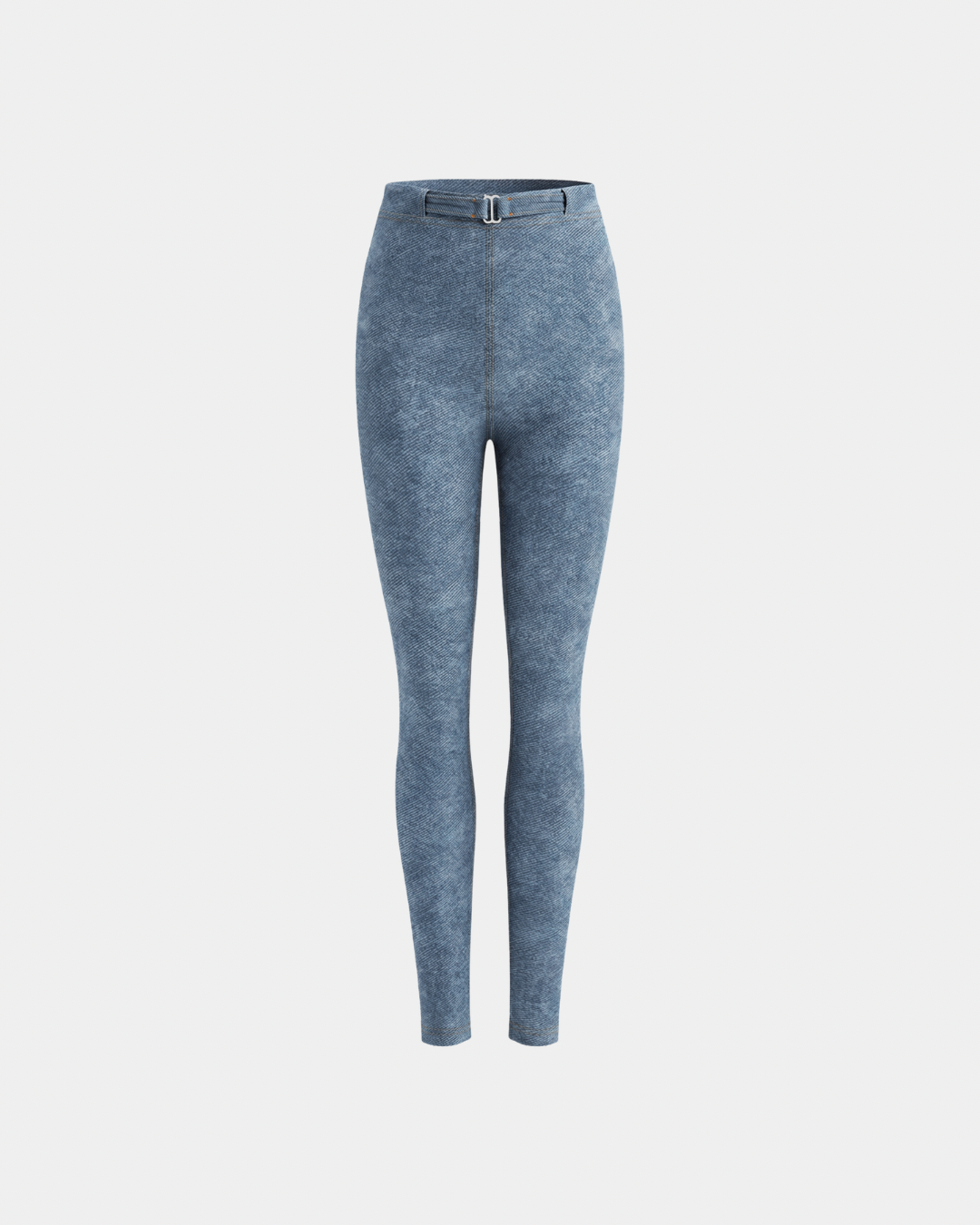 WOMEN'S LIGHT BLUE FAUX DENIM LEGGINGS