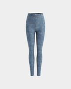 WOMEN'S LIGHT BLUE FAUX DENIM LEGGINGS