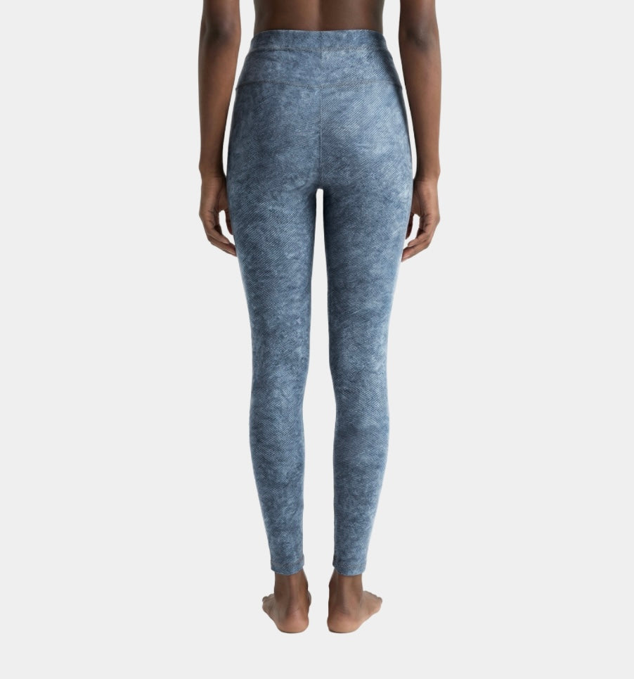 WOMEN'S LIGHT BLUE FAUX DENIM LEGGINGS