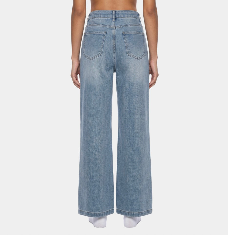 WOMEN'S HIGH RISE WIDE LEG JEANS