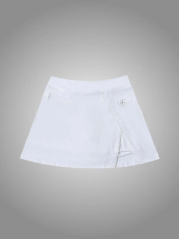 WHITE A-LINE SKIRT