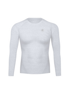 WHITE COMPRESS LONG-SLEEVE