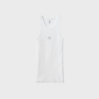 WHITE RIBBED LOGO TANK BUNDLE
