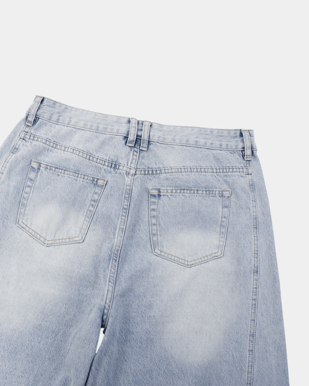 MEN'S LIGHT WASH SUNFADE BARREL LEG JEANS