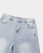 MEN'S LIGHT WASH SUNFADE BARREL LEG JEANS