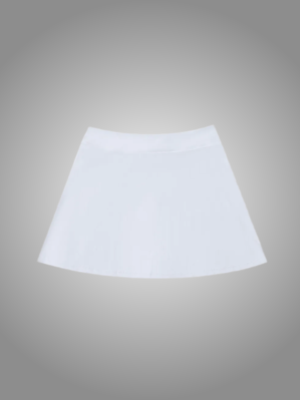 WHITE A-LINE SKIRT