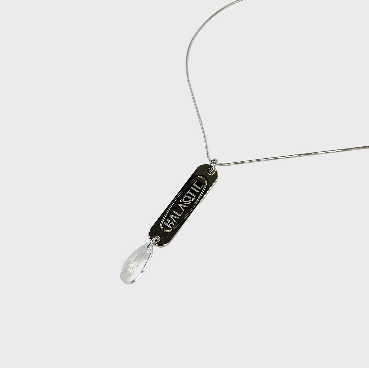 BRANDED NECKLACE + CLEAR CHARM