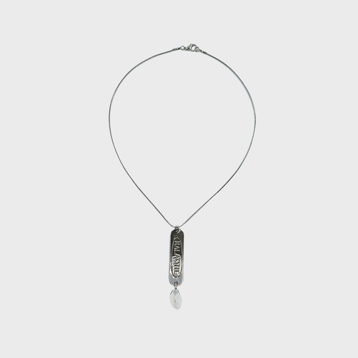 BRANDED NECKLACE + CLEAR CHARM