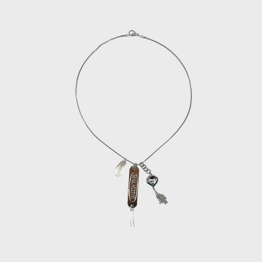 SWAROVSKI DIAMOND + BRANDED NECKLACE