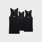 BLACK RIBBED LOGO TANK BUNDLE