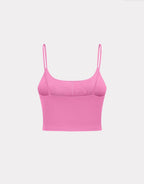 PURPLE SPAGHETTI STRAP SPORTS BRA