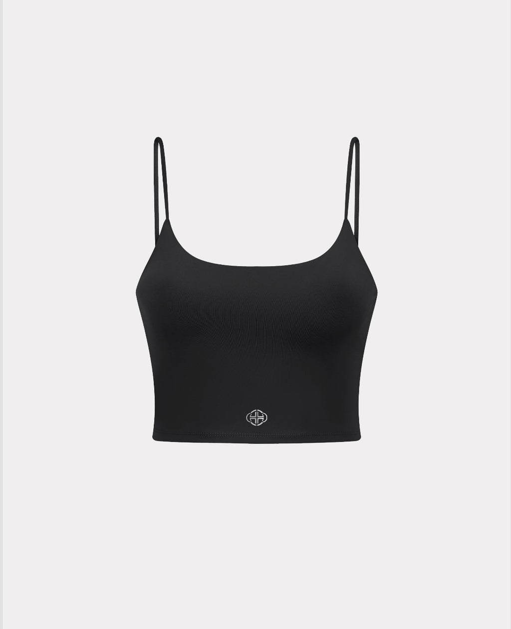 BLACK SPAGHETTI STRAP SPORTS BRA