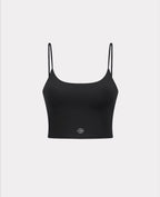 BLACK SPAGHETTI STRAP SPORTS BRA