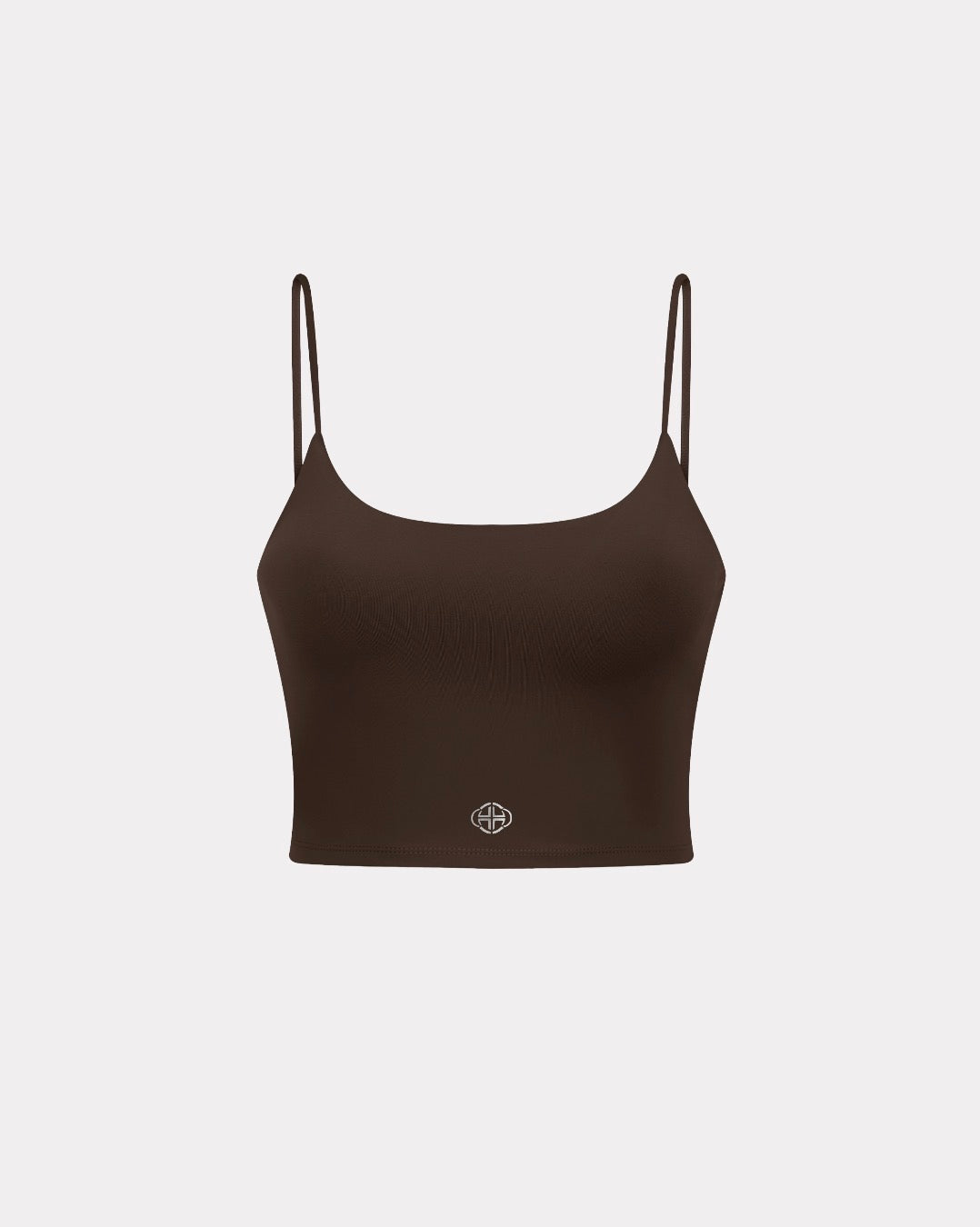 BROWN SPAGHETTI STRAP SPORTS BRA
