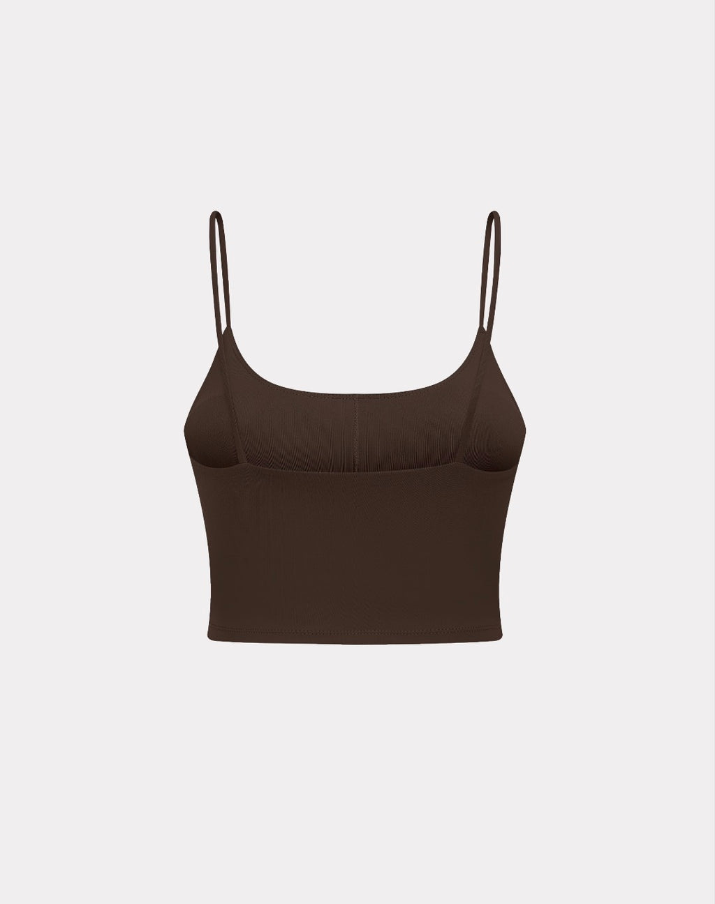 BROWN SPAGHETTI STRAP SPORTS BRA