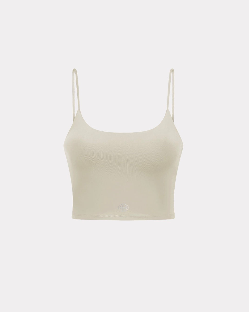 TAN SPAGHETTI STRAP SPORTS BRA