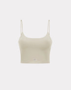 TAN SPAGHETTI STRAP SPORTS BRA