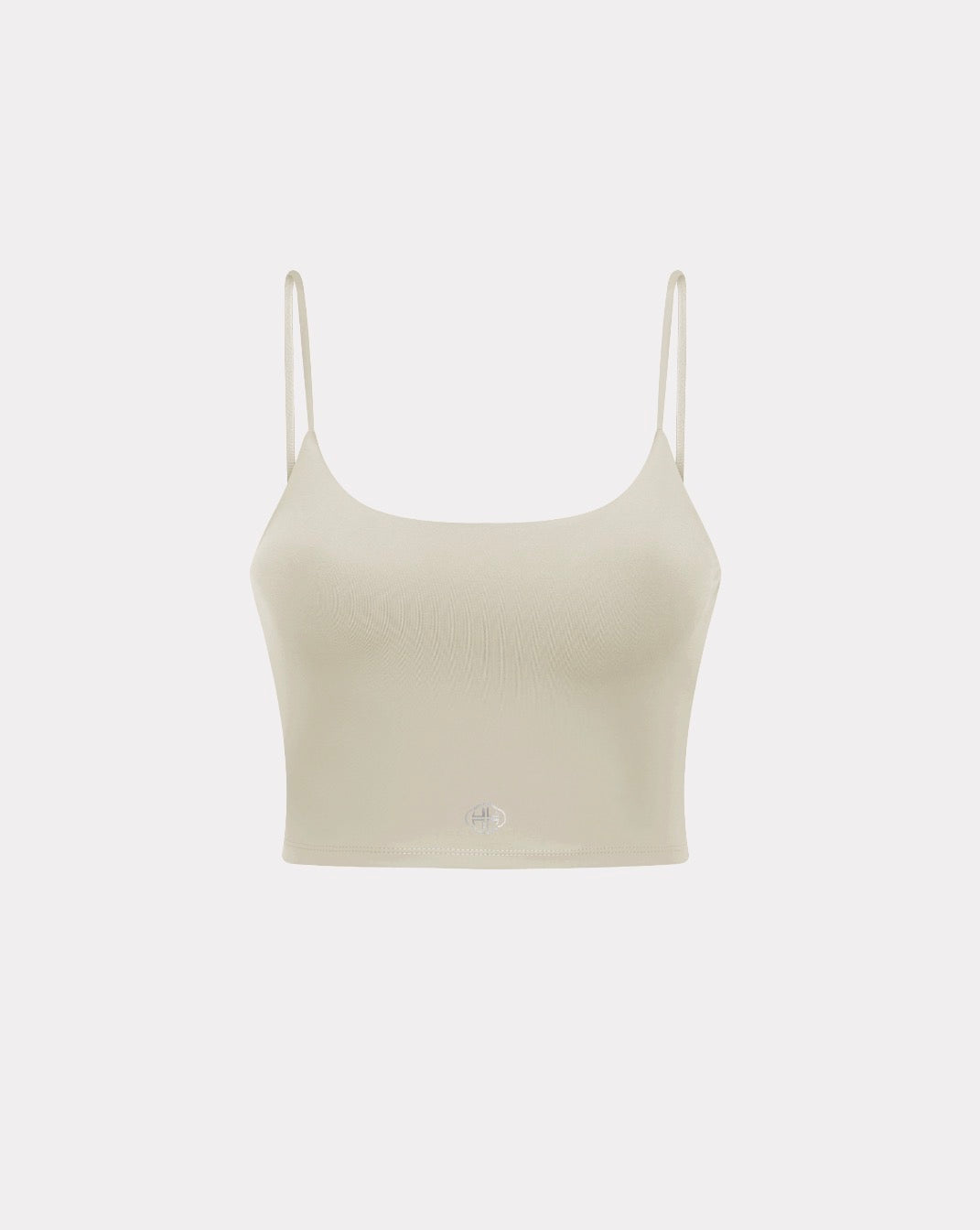 TAN SPAGHETTI STRAP SPORTS BRA