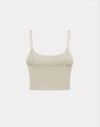 TAN SPAGHETTI STRAP SPORTS BRA
