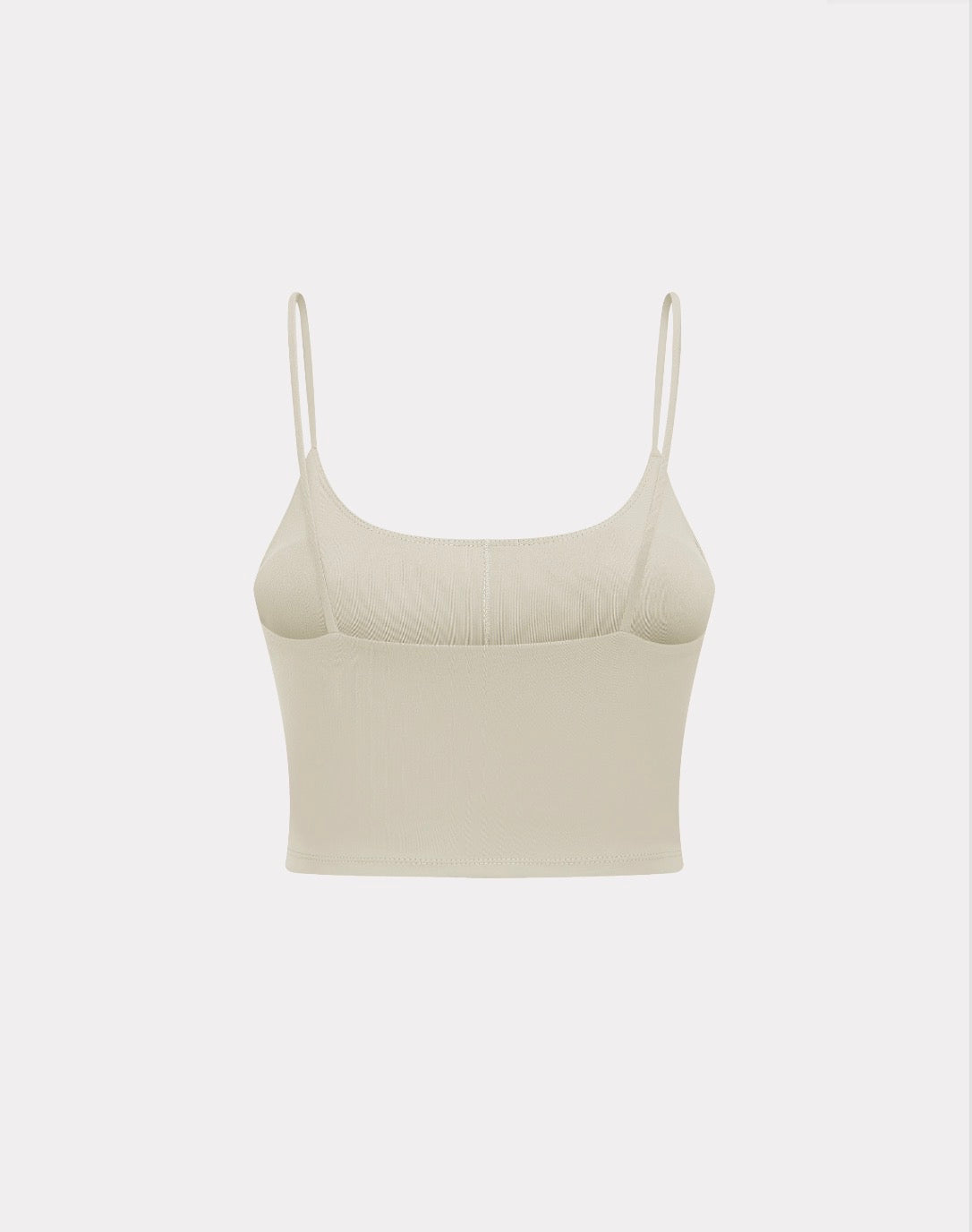 TAN SPAGHETTI STRAP SPORTS BRA