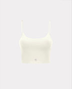 WHITE SPAGHETTI STRAP SPORTS BRA