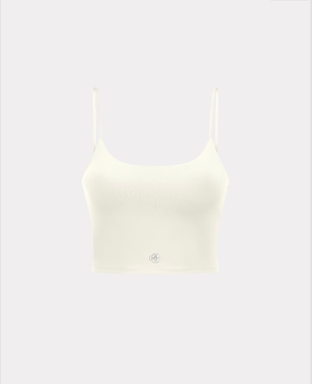 WHITE SPAGHETTI STRAP SPORTS BRA