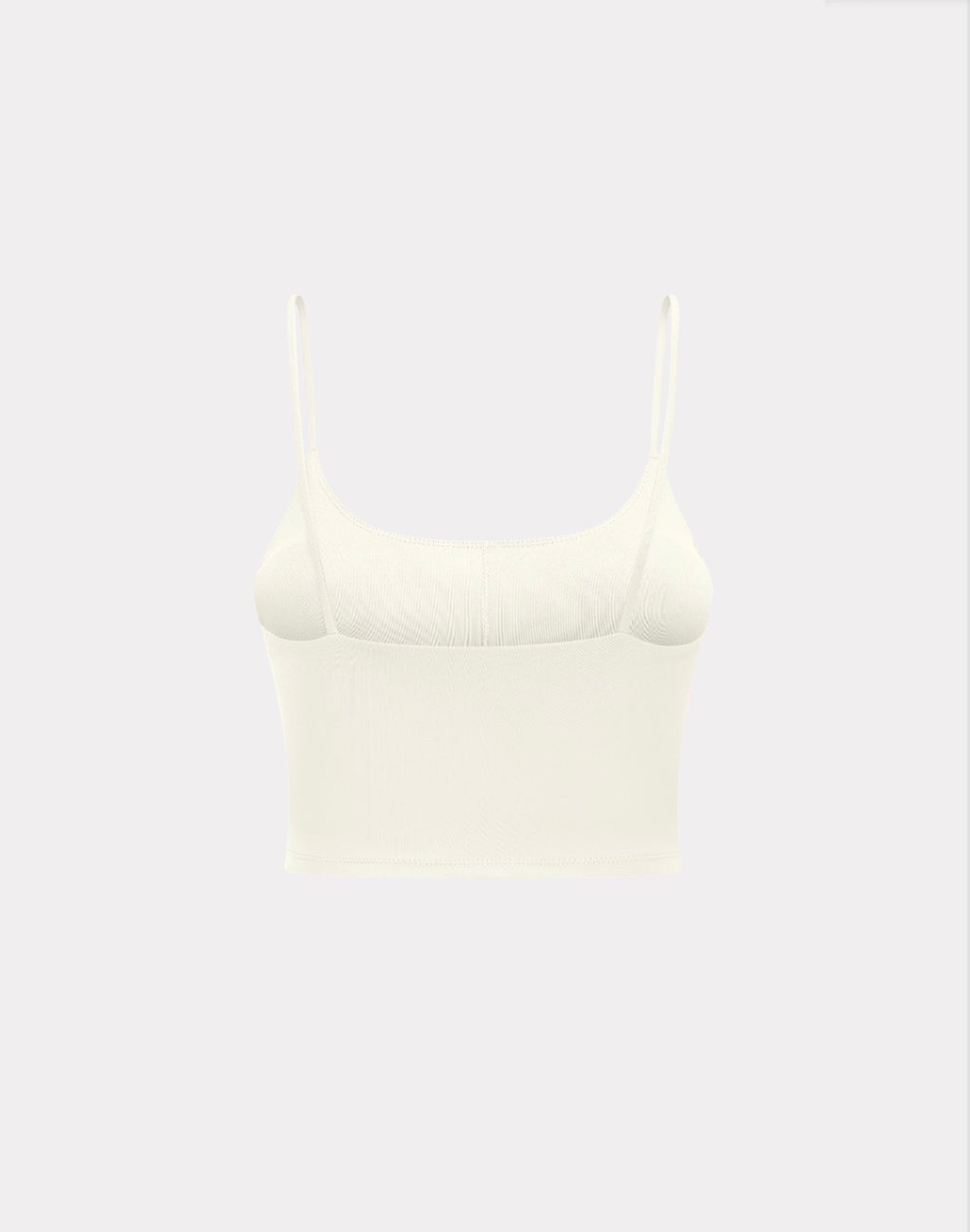 WHITE SPAGHETTI STRAP SPORTS BRA