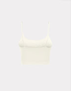 WHITE SPAGHETTI STRAP SPORTS BRA