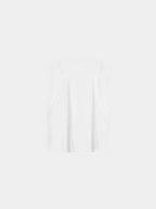 WHITE MUSCLE TANK