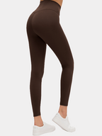 BROWN HIGH-WAISTED LEGGINGS