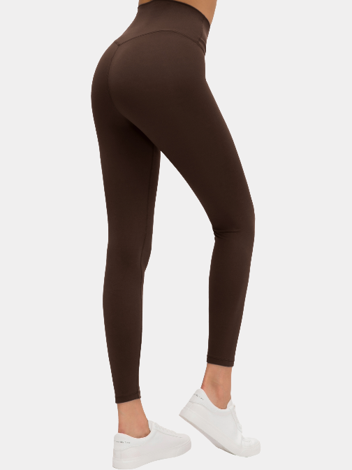 BROWN HIGH-WAISTED LEGGINGS