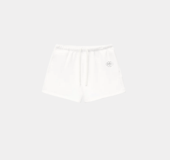 WHITE SWEATSHORTS