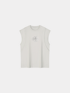 LIGHT GREY SLEEVELESS MUSCLE T
