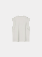 LIGHT GREY SLEEVELESS MUSCLE T