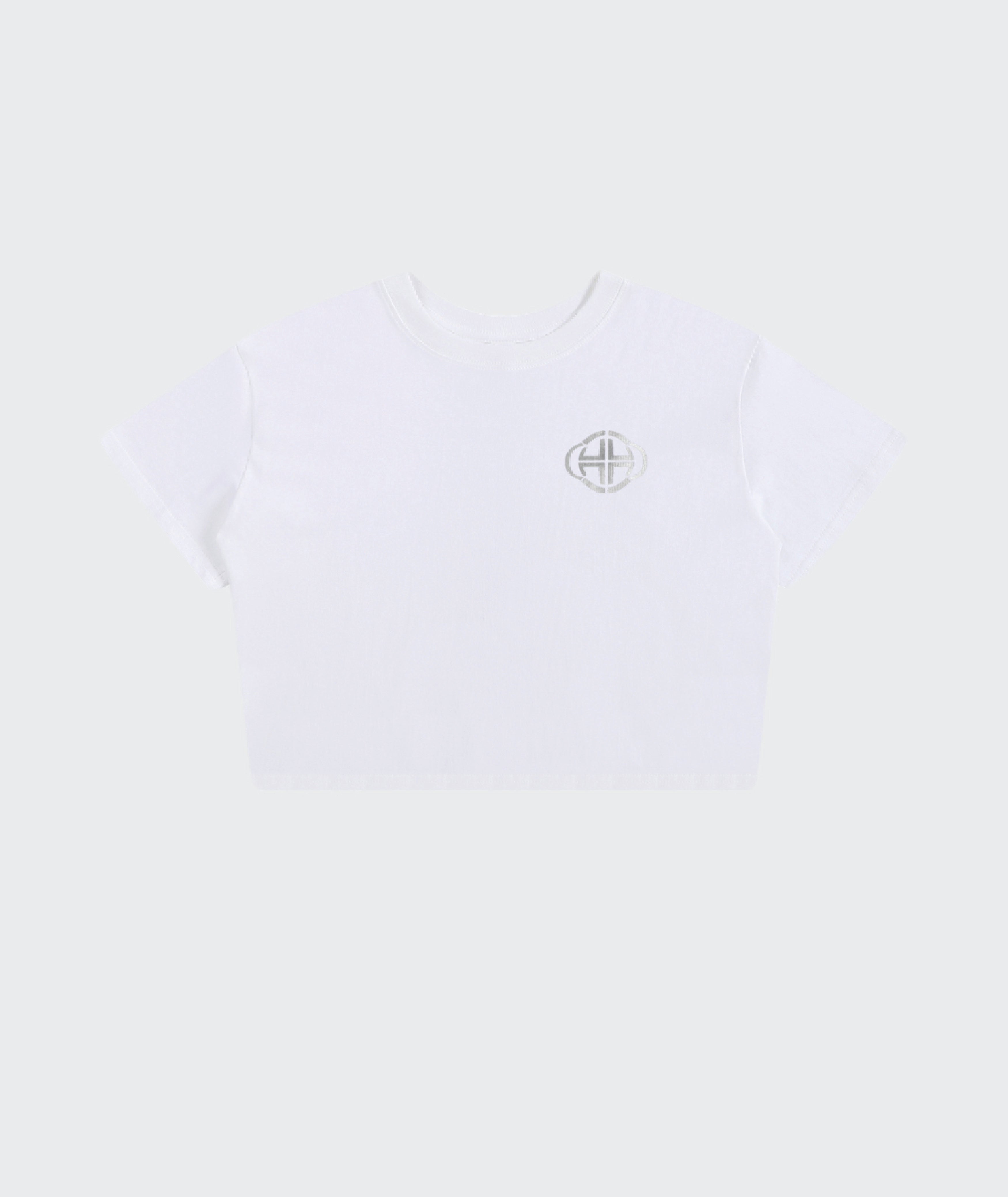WHITE CROPPED T