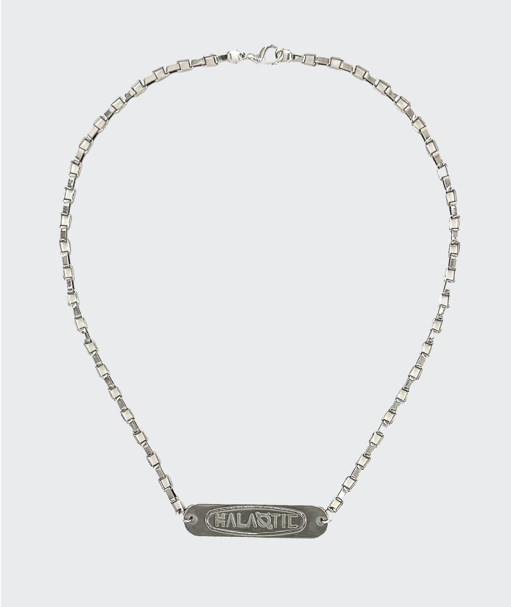 ALUMINUM BRANDED NECKLACE