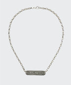 ALUMINUM BRANDED NECKLACE